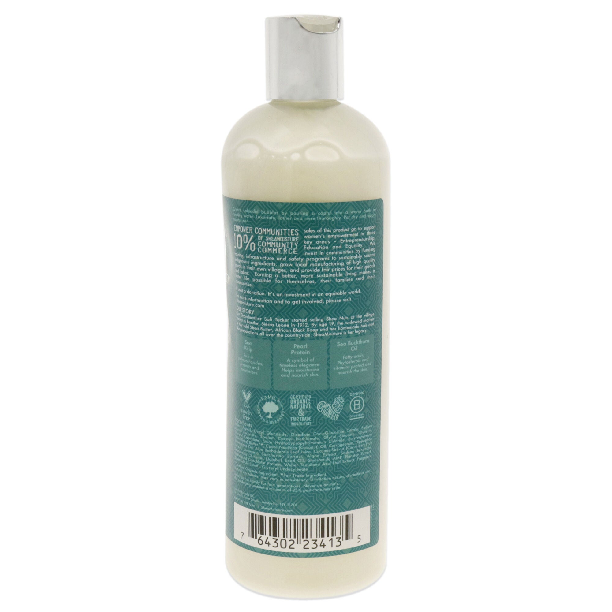 Sea Kelp and Pearl Protein 2-In-1 Nourishing Bubble Bath and Body Wash by Shea Moisture for Unisex - 16 oz Body Wash, See Description, alternate image number 2
