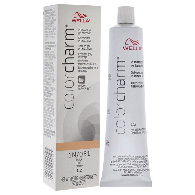 Color Charm Permanent Gel - 1N 051 Black by Wella for Unisex - 2 oz Hair Color, NA, alternate image number null