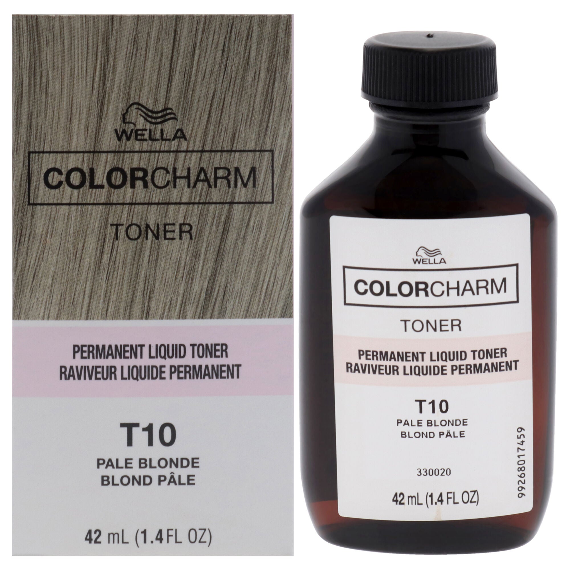 Color Charm Permanent Toner - T10 Pale Blonde by Wella for Unisex - 1.4 oz Toner, See Description, hi-res image number 0