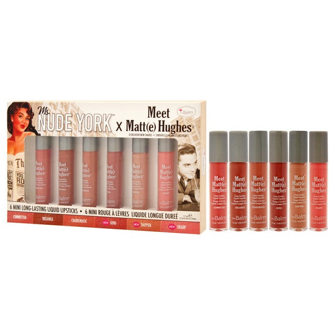 Meet Matte Hughes Mini Long-Lasting Liquid Lipsticks Set by the Balm for Women - 6 Pc, NA, alternate image number null