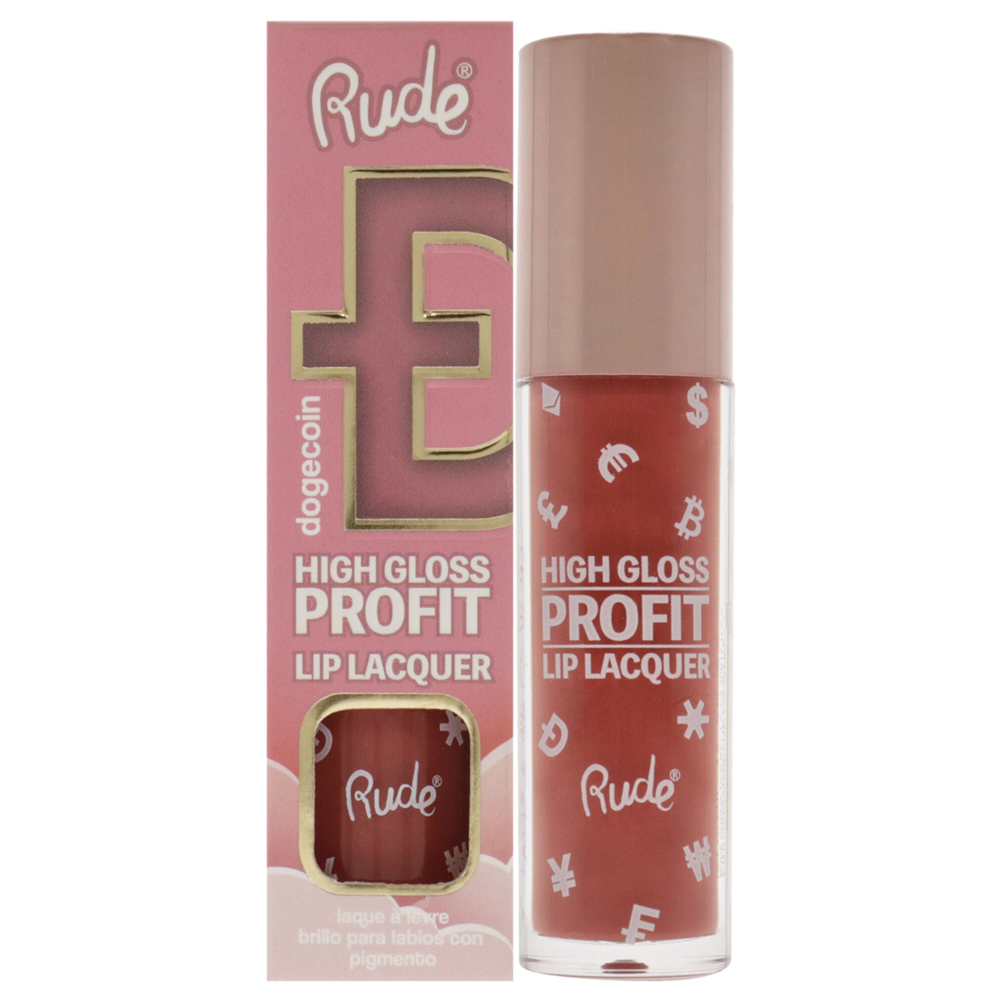 High Gloss Profit Lip Lacquer - Dogecoin by Rude Cosmetics for Women - 0.141 oz Lip Gloss, See Description, hi-res image number 0