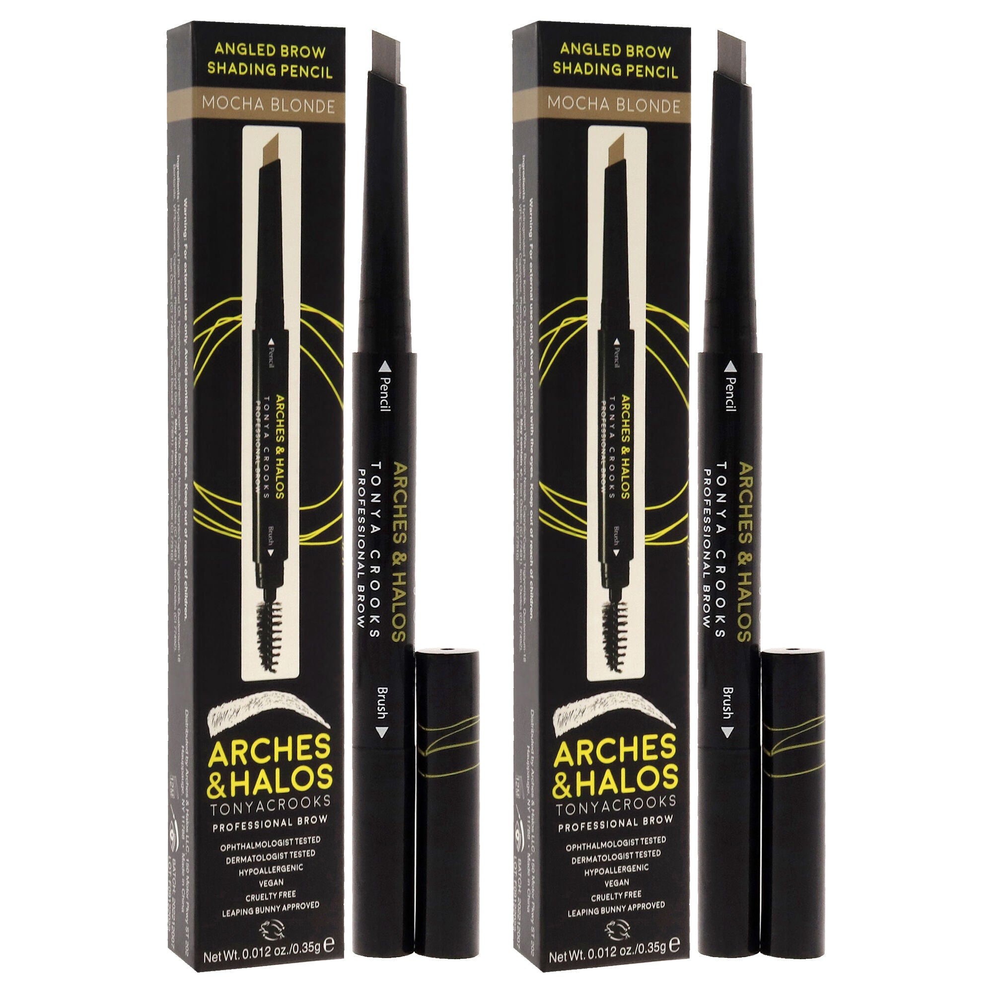 Angled Brow Shading Pencil - Mocha Blonde by Arches and Halos for Women - 0.012 oz Eyebrow Pencil - Pack of 2, , alternate image number 6