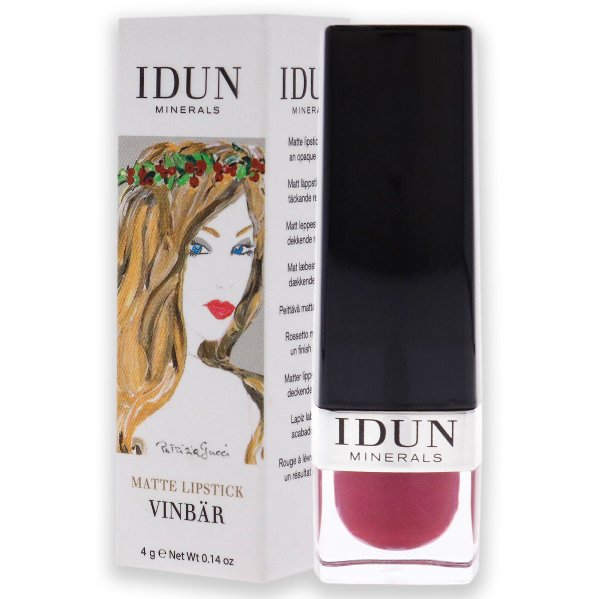 Matte Lipstick - 105 Vinbar by Idun Minerals for Women - 0.14 oz Lipstick, See Description, alternate image number 3