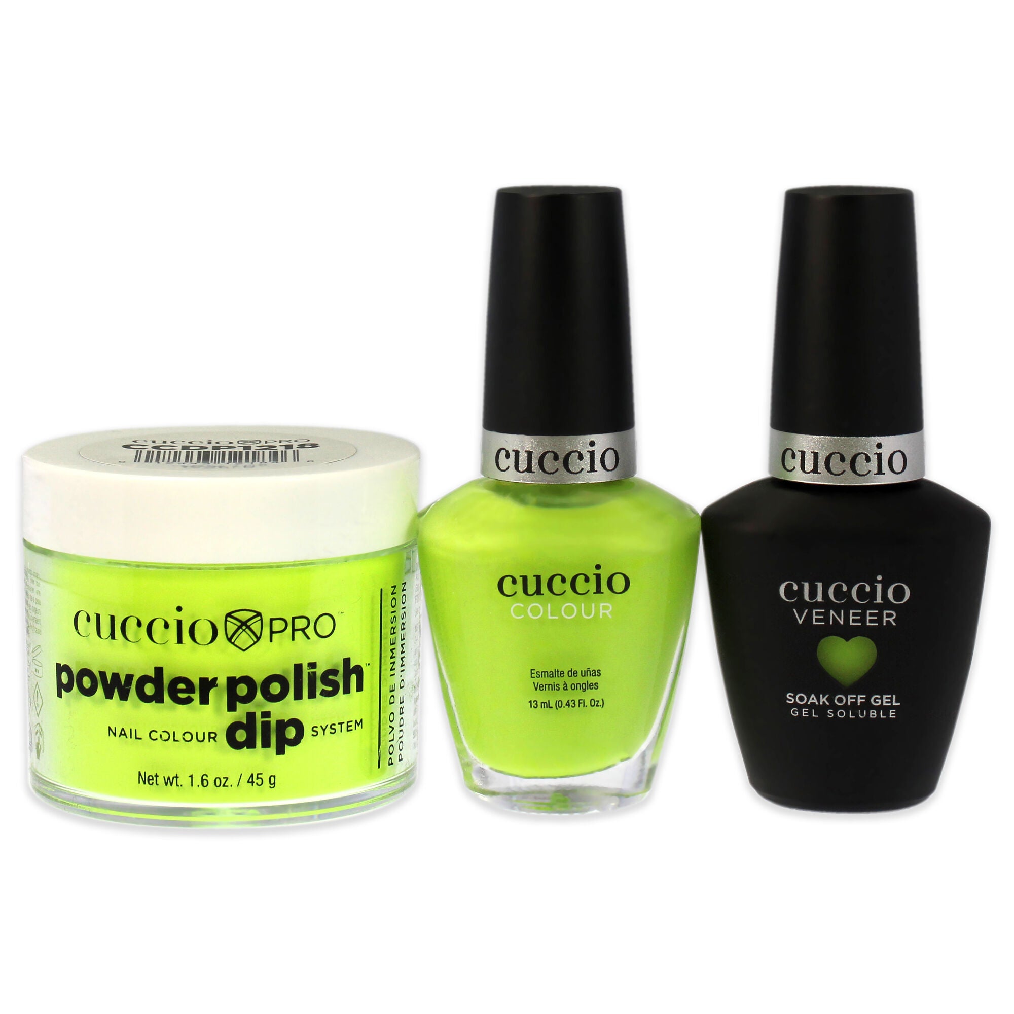 Match Makers Plus Dip - Wow The World by Cuccio Colour for Women - 3 Pc 1.6oz Pro Powder Polish Dip System, 0.44oz Veneer Soak Off Gel, 0.43oz Colour Nail Polish, Multicolor, alternate image number 4