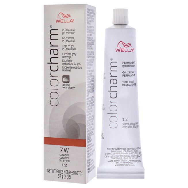 Color Charm Permanent Hair Color Gel - 7W Caramel by Wella for Women - 2 oz Hair Color, NA, alternate image number null