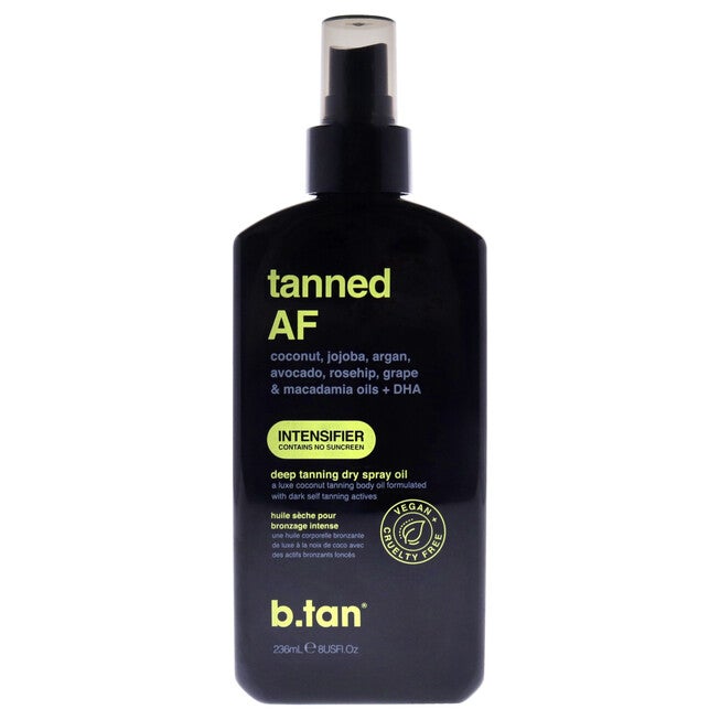 Tanned AF Intensifier Dry Tanning Oil by B.Tan for Unisex - 8 oz Sunscreen, NA, hi-res image number null