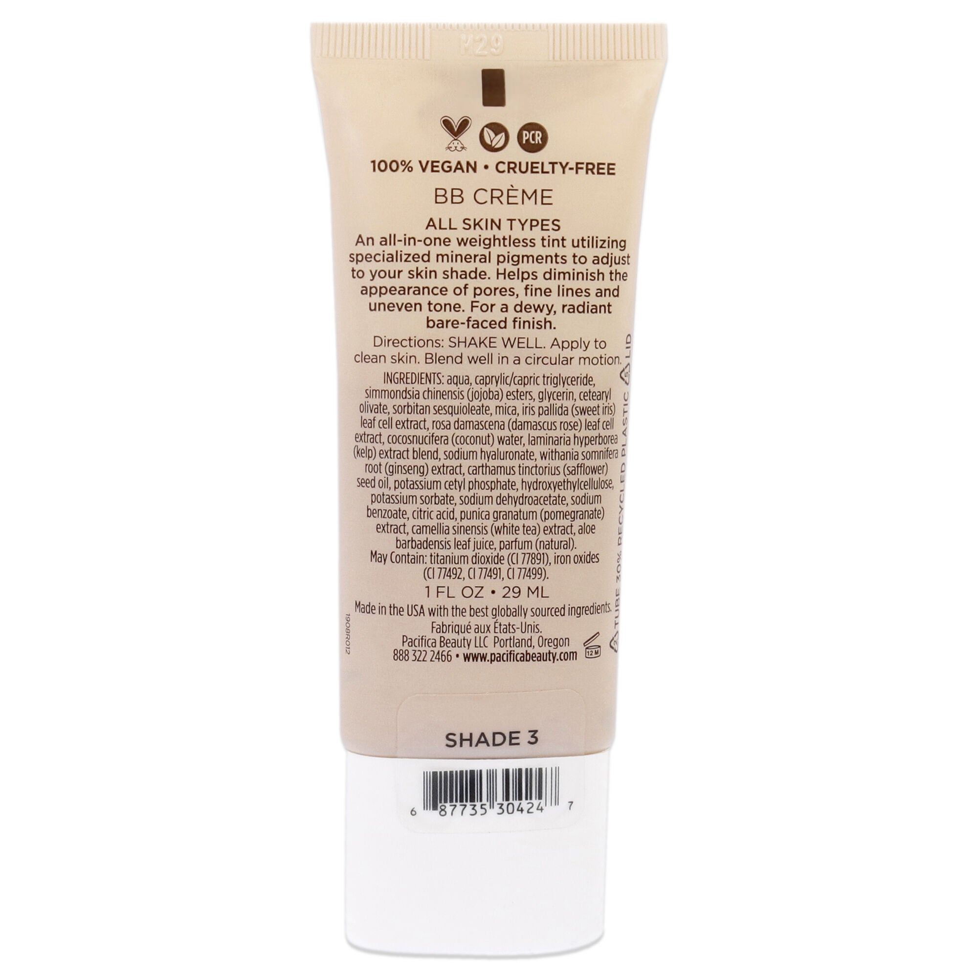 Alight Multi-Mineral BB Cream - 3 Dark by Pacifica for Women - 1 oz Makeup, See Description, alternate image number 1