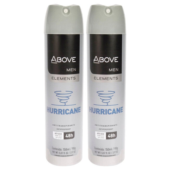 48 Hours Element Antiperspirant Deodorant - Hurricane by Above for Men - 3.17 oz Deodorant Spray - Pack of 2, NA, hi-res image number null