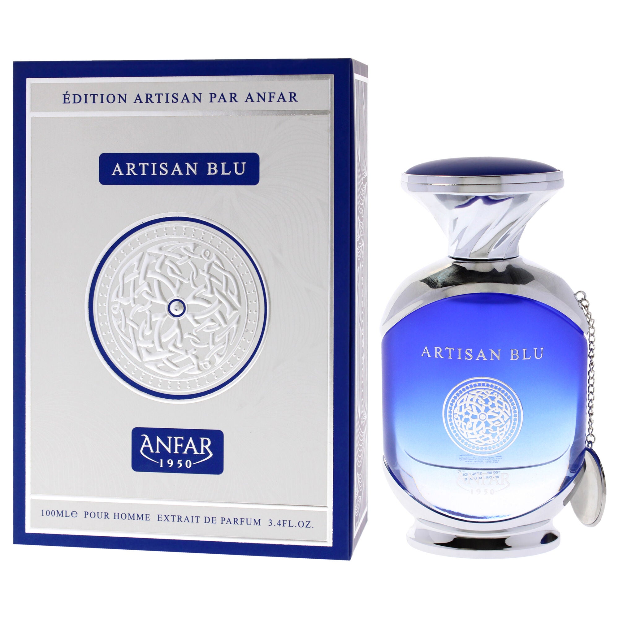 Artisan Edition - Blu by Anfar for Men - 3.4 oz Extrait De Parfum Spray, Clear, alternate image number 2