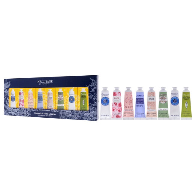 "Fantastic 8 Hand Creams Kit by LOccitane for Unisex - 8 x 1 oz Shea Dry Skin, Rose, Cherry Blossom, Lavender, Pivoine Flora, Almond, Hand Cream", See Description, alternate image number null