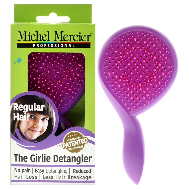 The Girlie Detangler Brush Regular Hair - Pink-Purple by Michel Mercier for Women - 1 Pc Hair Brush, NA, hi-res image number null