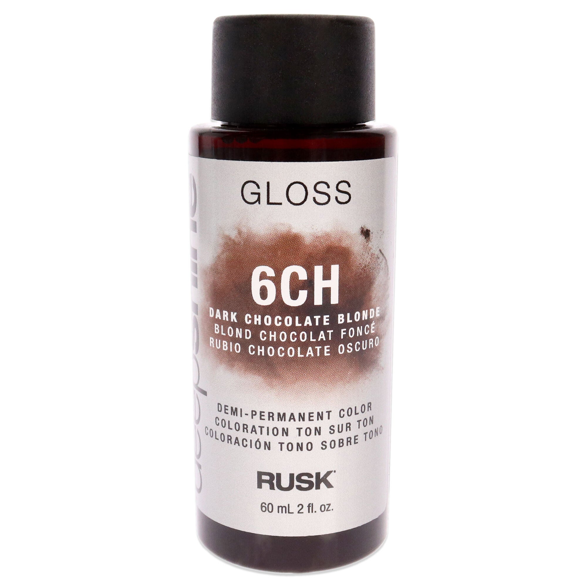 Deepshine Gloss Demi-Permanent Color - 6CH Dark Chocolate Blonde by Rusk for Unisex - 2 oz Hair Color, See Description, hi-res image number 0