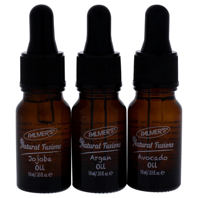 Natural Fusions Shine and Hydration DIY Cocktail Kit by Palmers for Unisex - 3 x 0.33 oz Jojoba Oil, Argan Oil, Avocado Oil, See Description, alternate image number 3