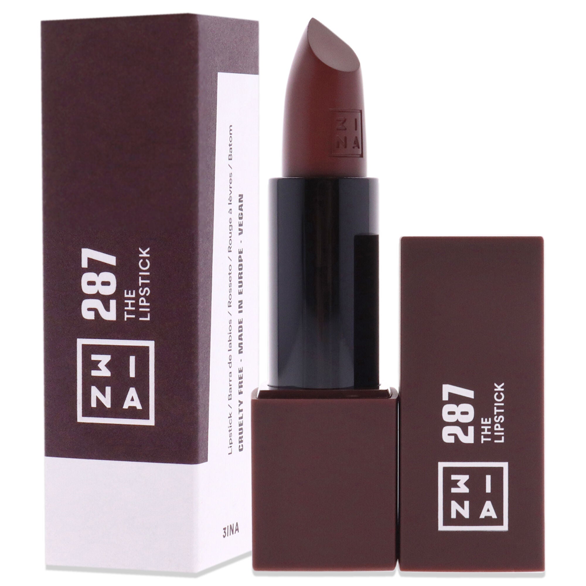 The Lipstick - 287 Dark Chocolate Brown by 3INA for Women - 0.16 oz Lipstick, See Description, alternate image number 3