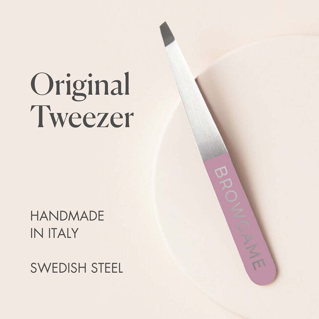 Original Slanted Tweezer - Pink by Browgame for Unisex - 1 Pc Tweezer, NA, alternate image number null