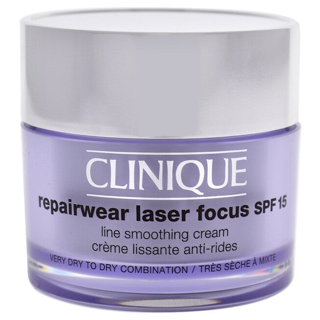 Repairwear Laser Focus Line Smoothing Cream SPF 15 - Very Dry to Dry Combination by Clinique for Women - 1.7 oz Cream, , alternate image number null
