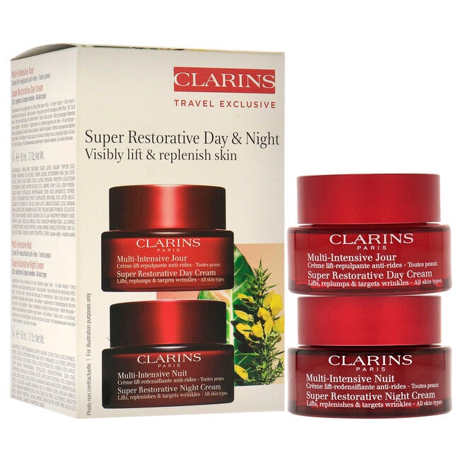 Super Restorative Day and Night Kit by Clarins for Women - 2 Pc 1.7oz Super Restorative Day Cream, 1.7oz Super Restorative Night Cream, NA, alternate image number null
