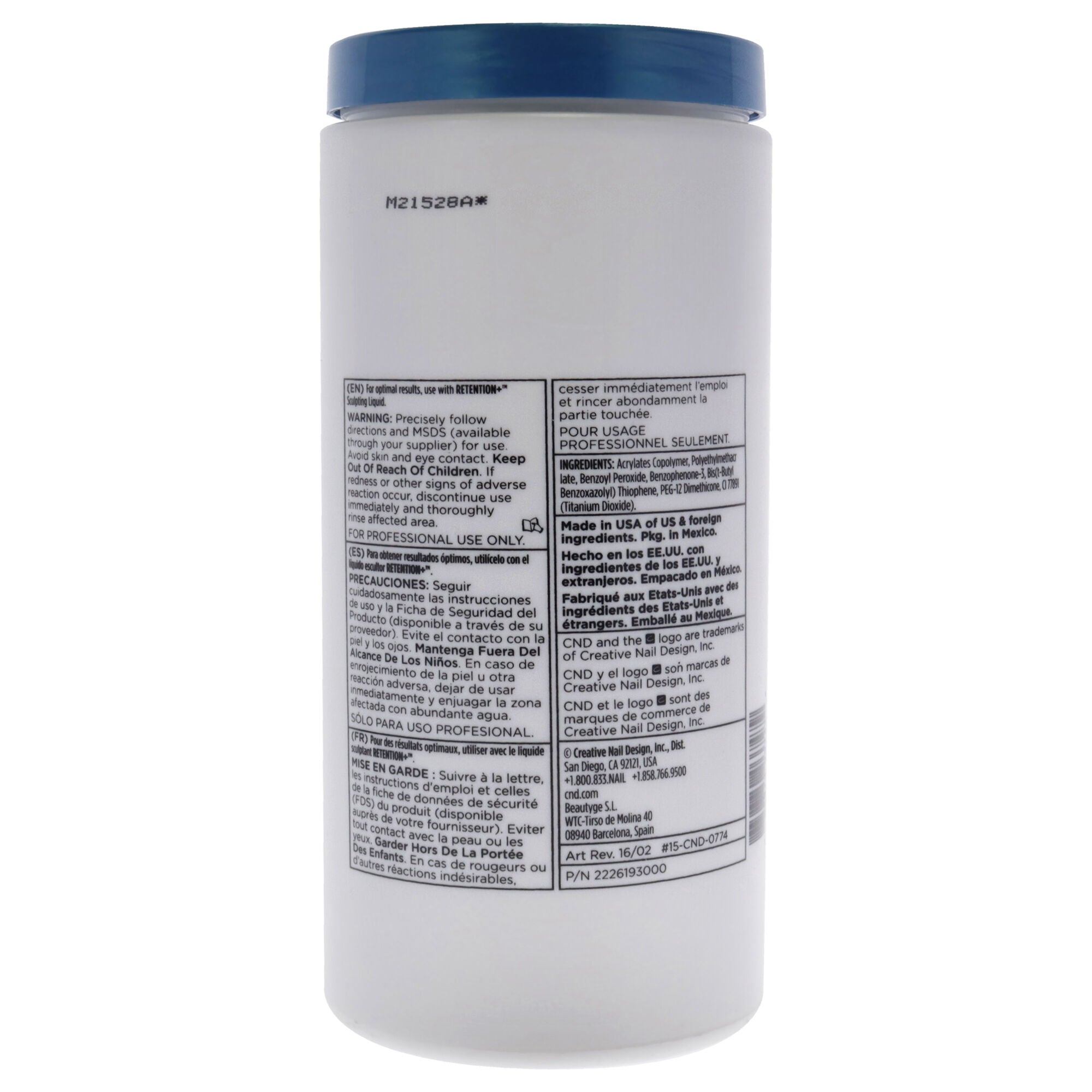 Retention Plus Sculpting Powder - Bright White Opaque by CND for Women - 32 oz Powder, See Description, alternate image number 1