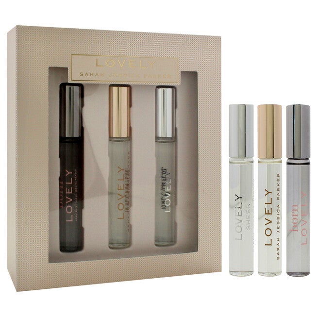 Lovely by Sarah Jessica Parker- 3 Pc Mini Gift Set 0.34oz Lovely EDP Rollerball, 0.34oz Loevly Sheer EDP Rollerball, 0.34oz Born Lovely EDP Rollerball, NA, alternate image number null