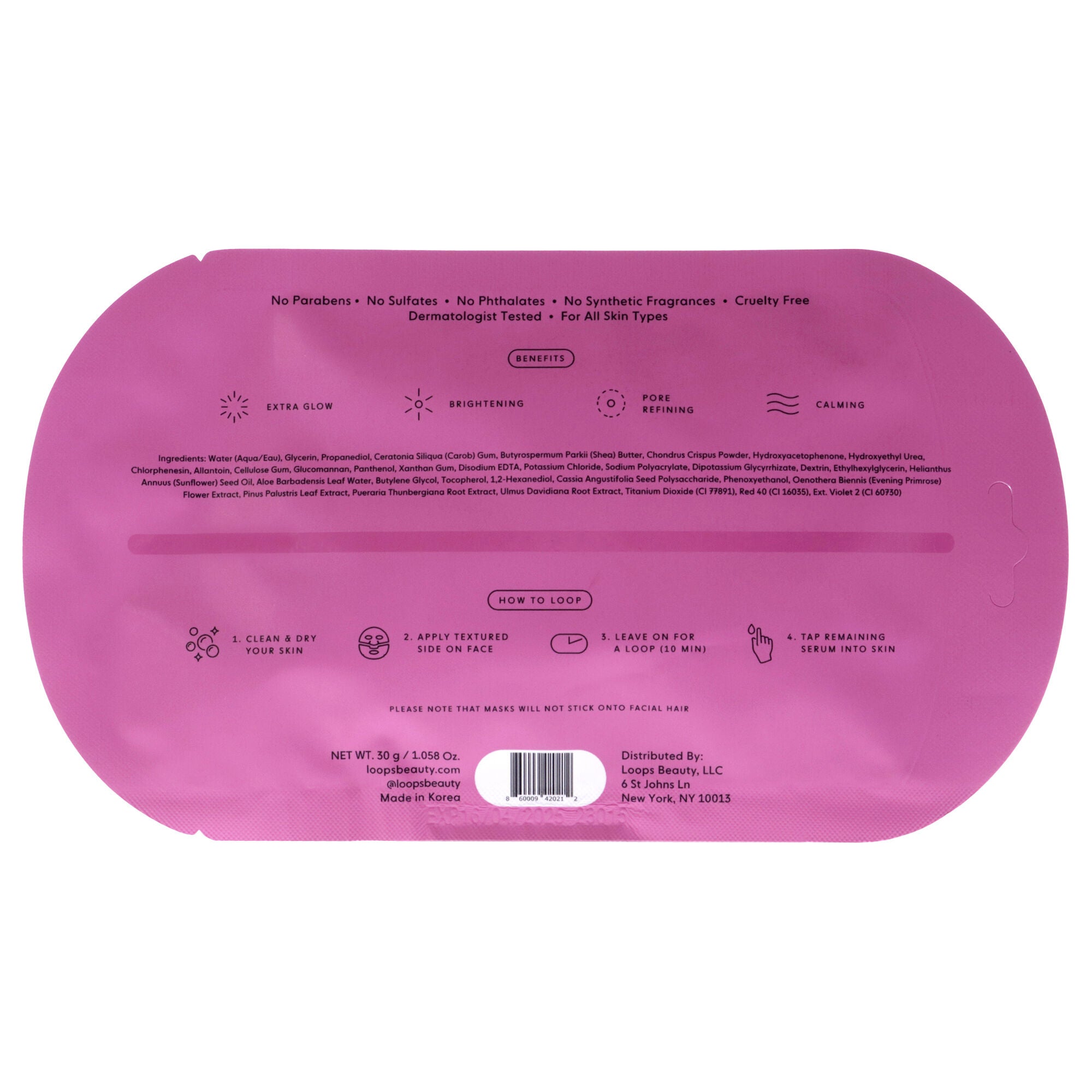 Double Take Glow Mask by Loops for Women - 1 Pc Mask, See Description, alternate image number 1