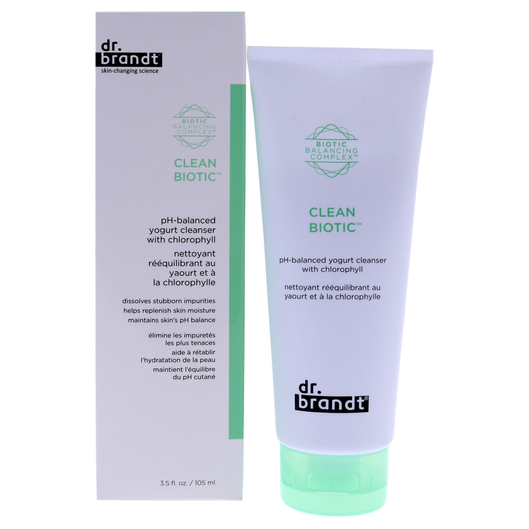 Clean Biotic PH-Balanced Yogurt Cleanser With Chlorophyll by Dr. Brandt for Unisex - 3.5 oz Cleanser, NA, hi-res image number 0