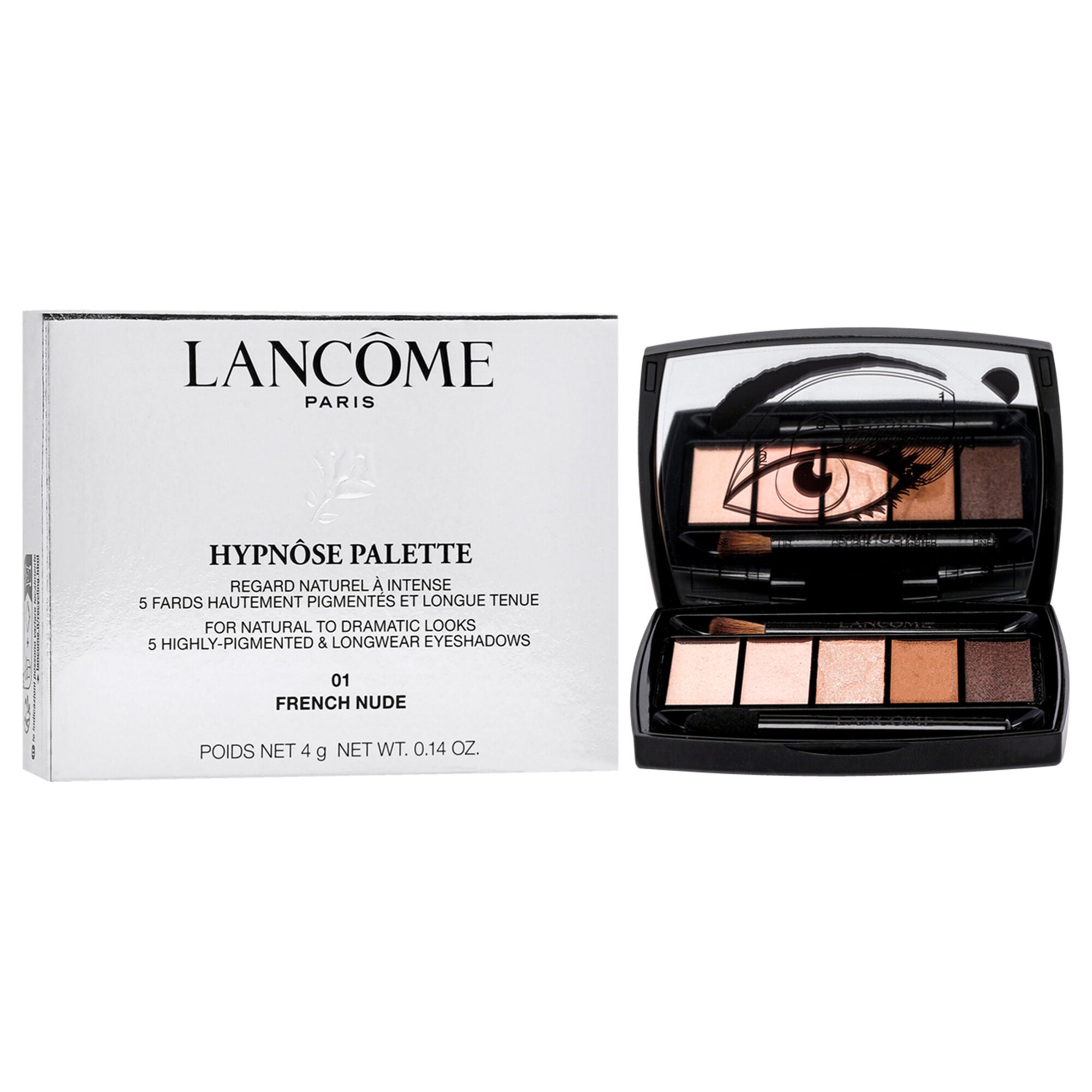 Hypnose 5-Color Eyeshadow Palette - 01 French Nude by Lancome for Women - 0.14 oz Eyeshadow, See Description, alternate image number 1