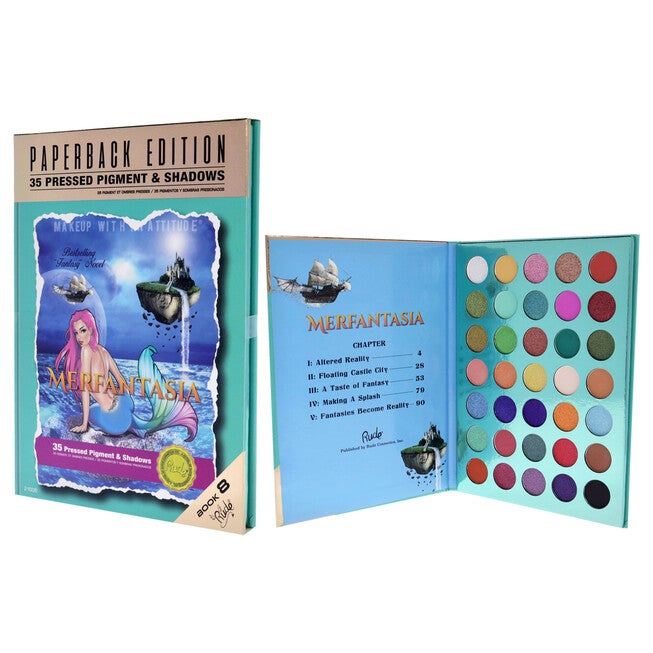 Merfantasia Eyeshadow Palette - Paperback Edition by Rude Cosmetics for Women - 0.74 oz Eye Shadow, NA, alternate image number null