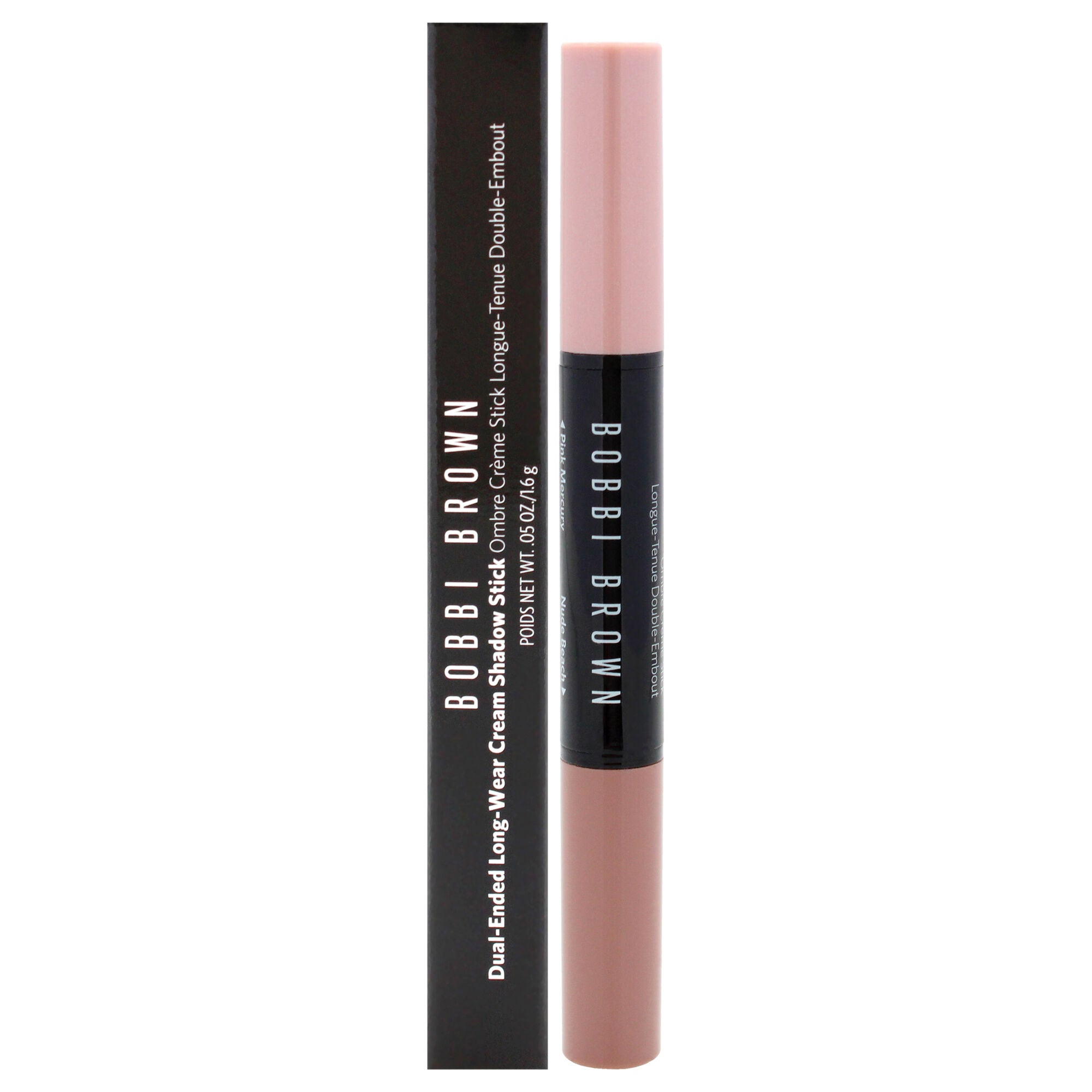 Dual-Ended Long-Wear Cream Shadow Stick - Pink Mercury Nude Beach by Bobbi Brown for Women - 0.05 oz Eye Shadow, See Description, hi-res image number 0
