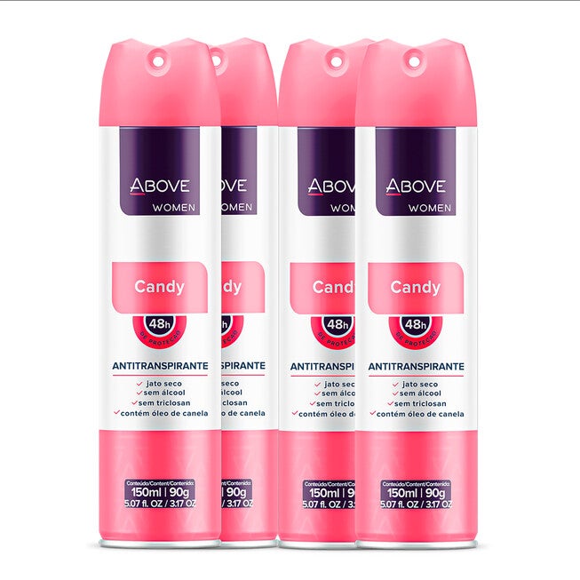 48 Hours Antiperspirant Deodorant - Candy by Above for Women - 3.17 oz Deodorant Spray - Pack of 4, , alternate image number null