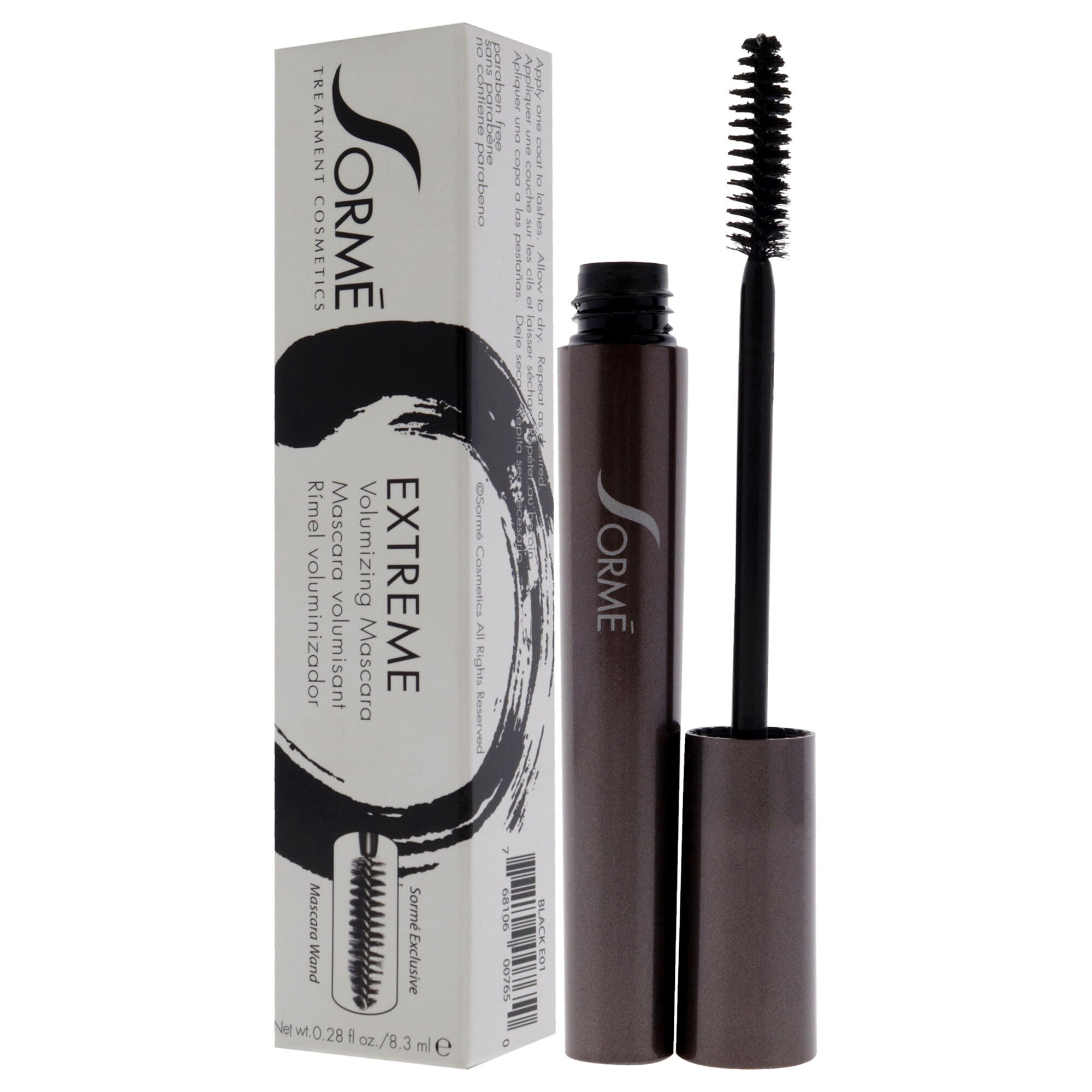 Extreme Volumizing Mascara - E01 Black by Sorme Cosmetics for Women - 0.28 oz Mascara, , alternate image number 7