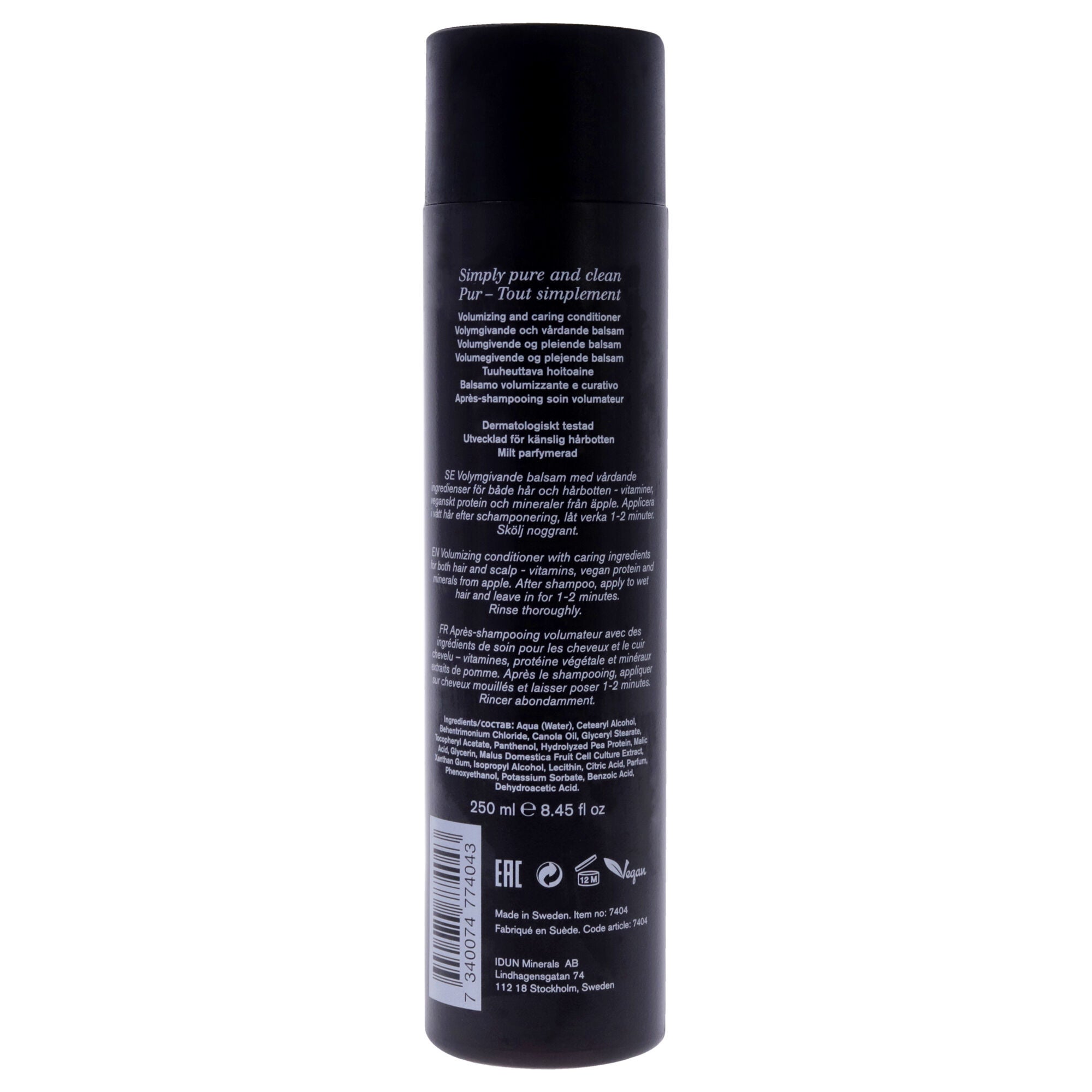 Volume and Care Conditioner by Idun Minerals for Unisex - 8.45 oz Conditioner, See Description, alternate image number 1