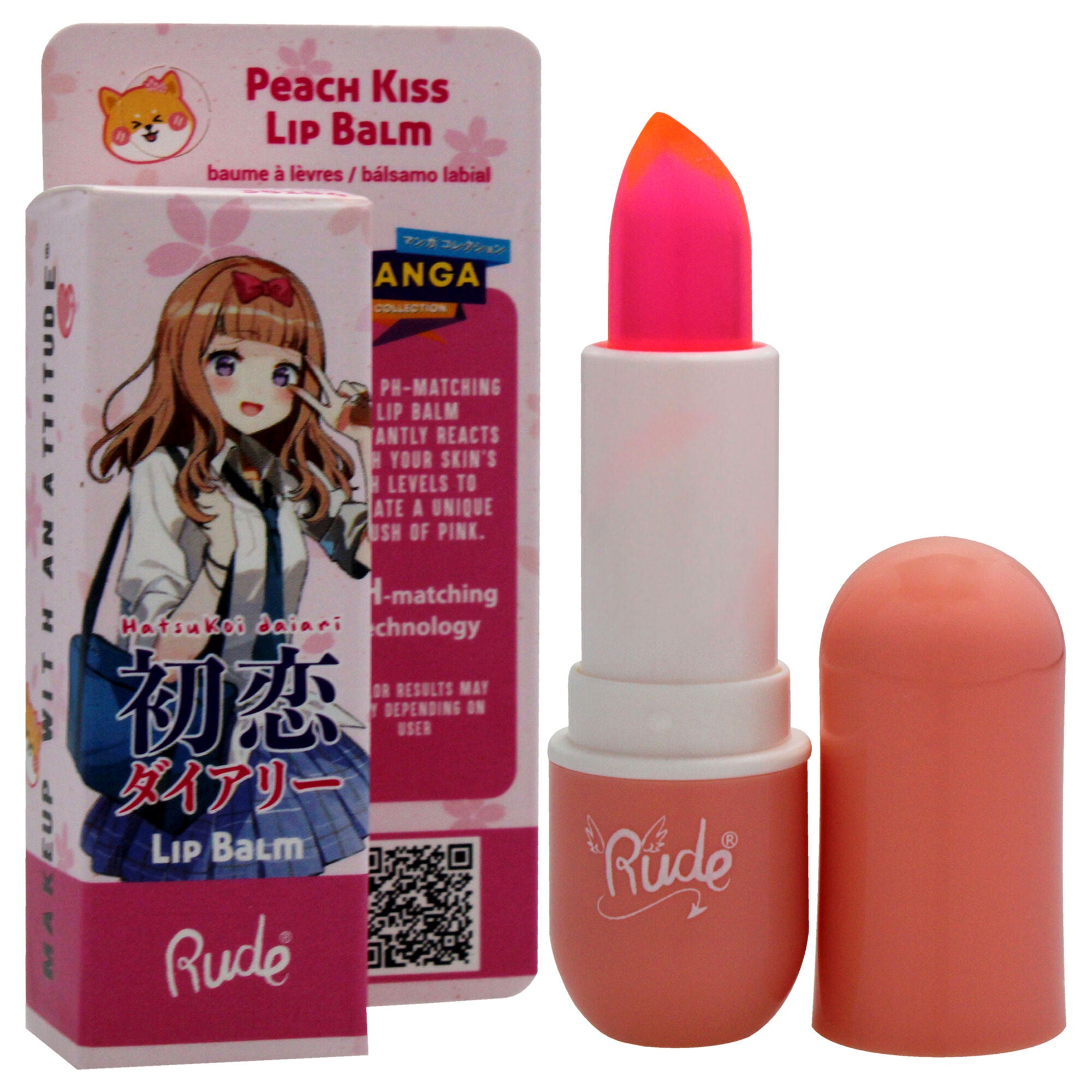 Manga Collection Lip Balm - Peach Kiss by Rude Cosmetics for Women - 0.123 oz Lip Balm, , alternate image number 6