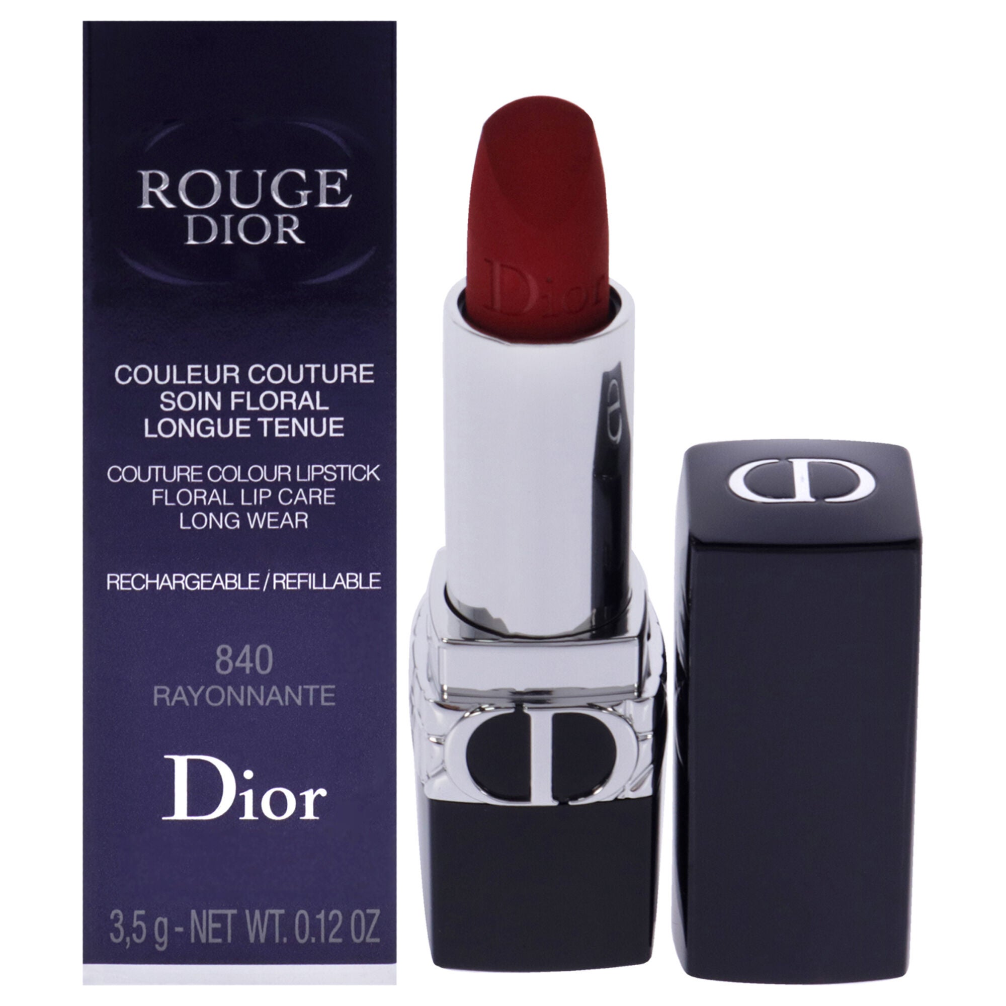 Rouge Dior Velvet Lipstick - 840 Rayonnante by Christian Dior for Women - 0.12 oz Lipstick, See Description, hi-res image number 0