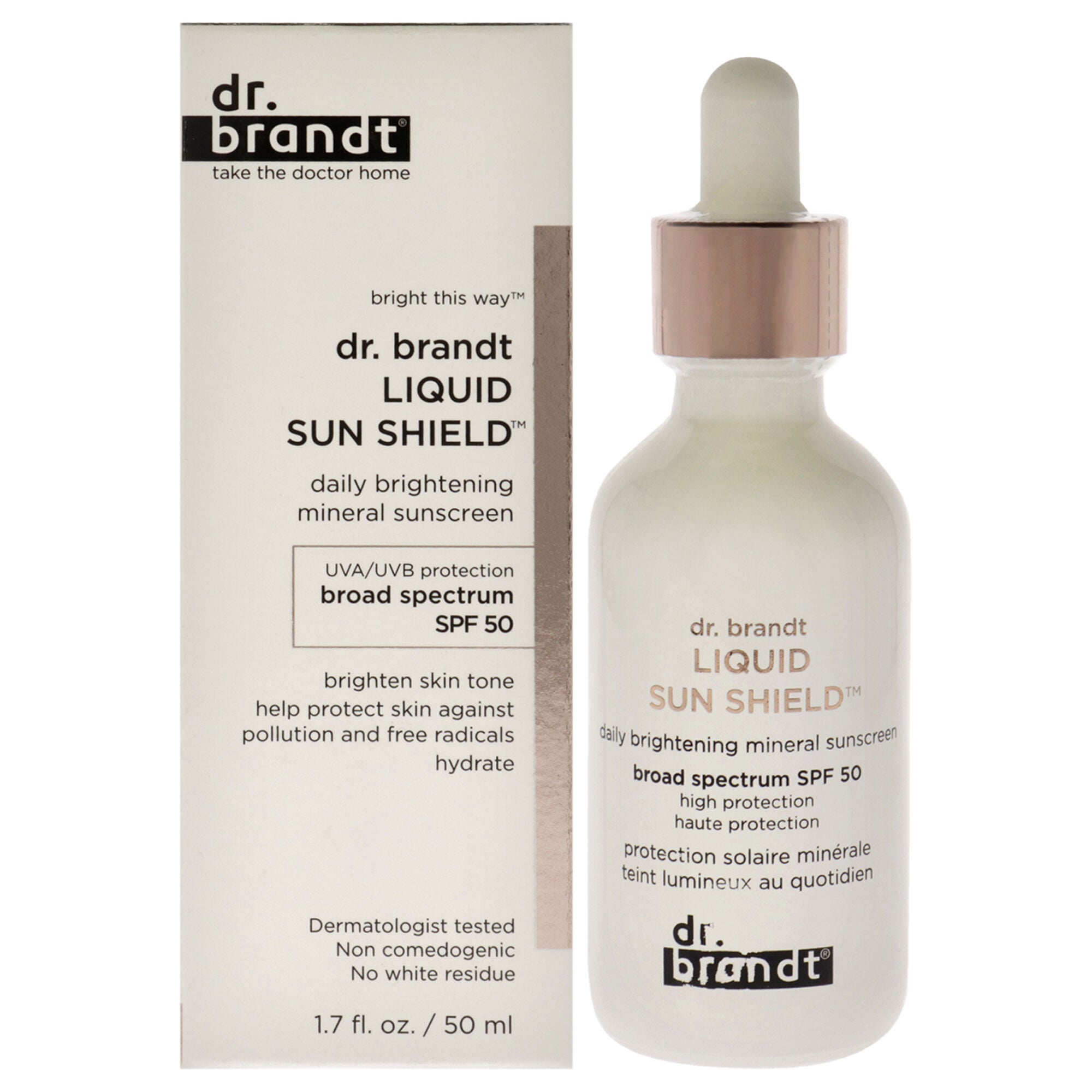 Liquid Sun Shield SPF 50 Sunscreen by Dr. Brandt for Unisex - 1.7 oz Sunscreen, , alternate image number 4