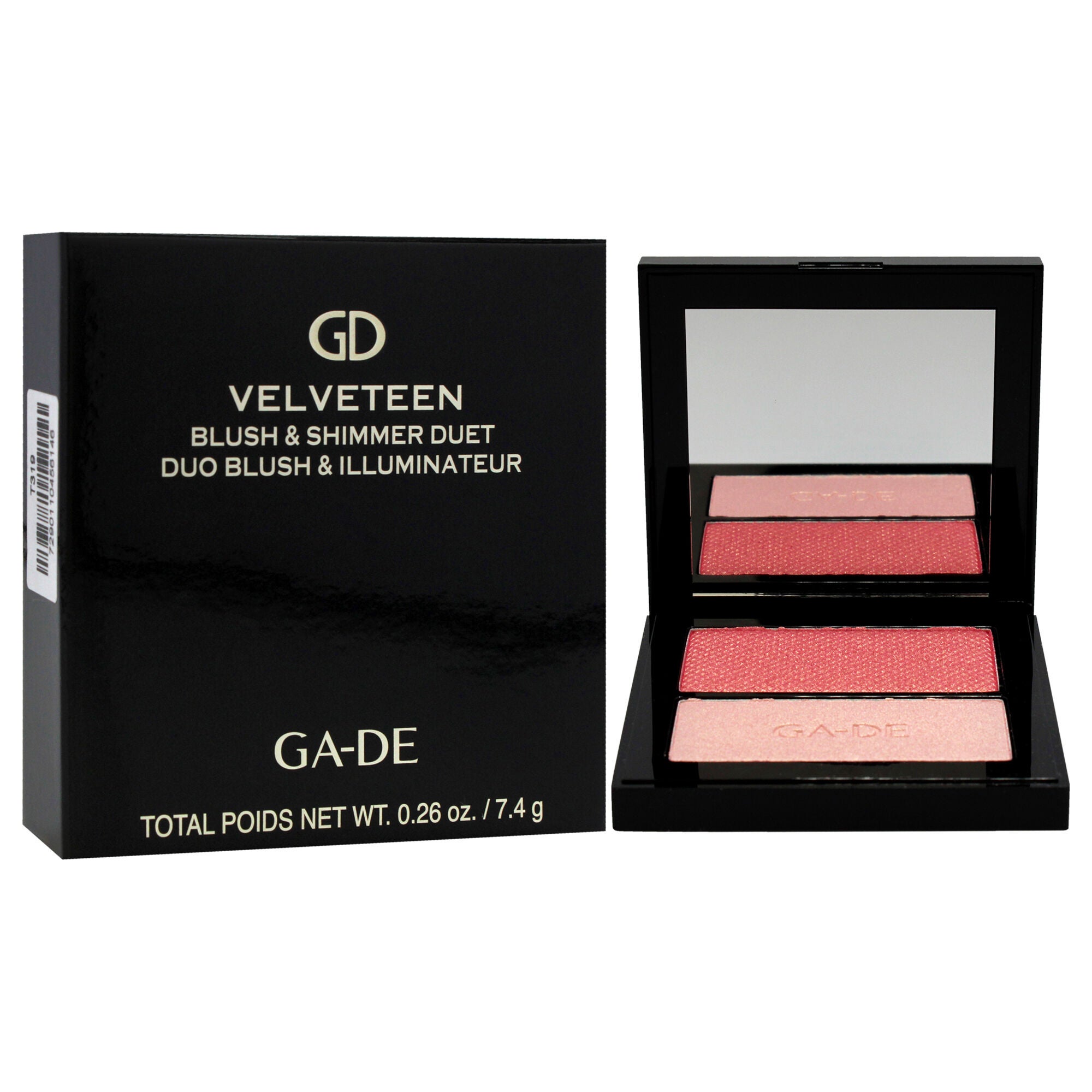 Velveteen Blush and Shimmer Duet - 56 Mix and Glow by GA-DE for Women - 0.26 oz Blush, See Description, alternate image number 1