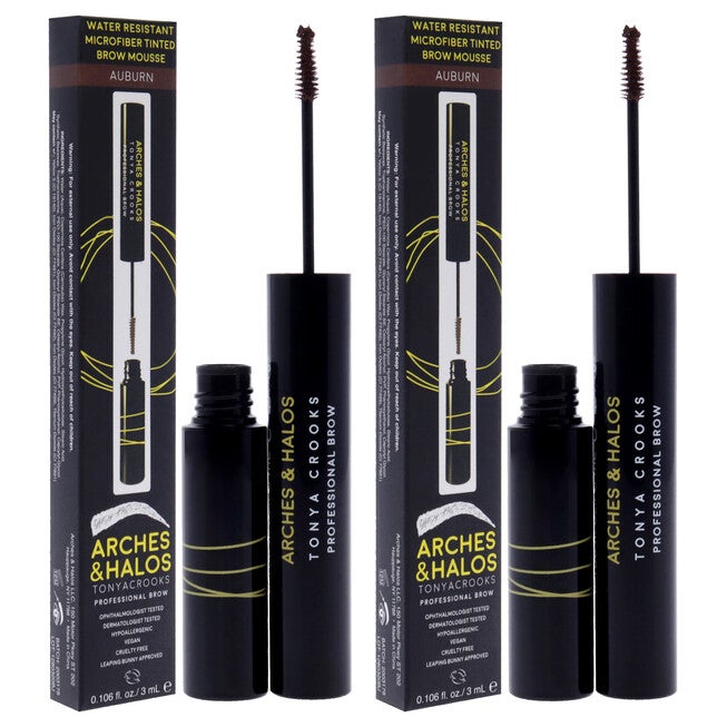 Microfiber Tinted Brow Mousse - Auburn by Arches and Halos for Women - 0.106 oz Mousse - Pack of 2, NA, alternate image number null