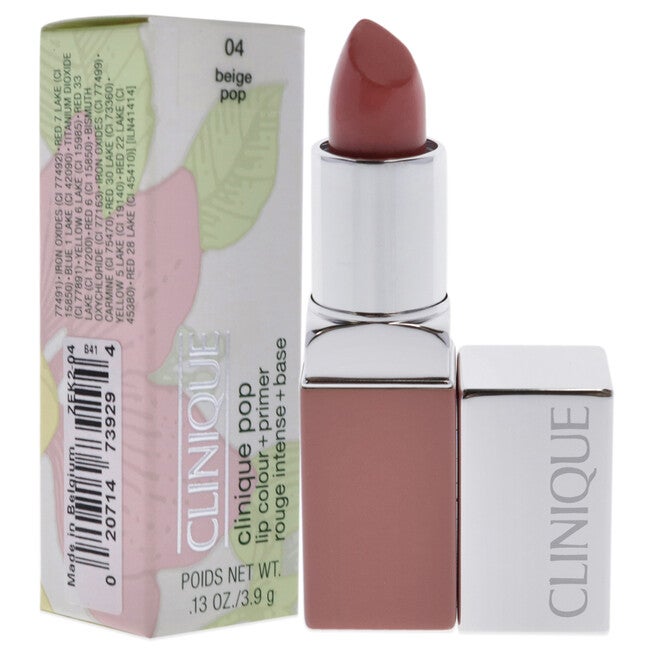 Clinique Pop Lip Colour Plus Primer - 04 Beige Pop by Clinique for Women - 0.13 oz Lipstick, NA, alternate image number null