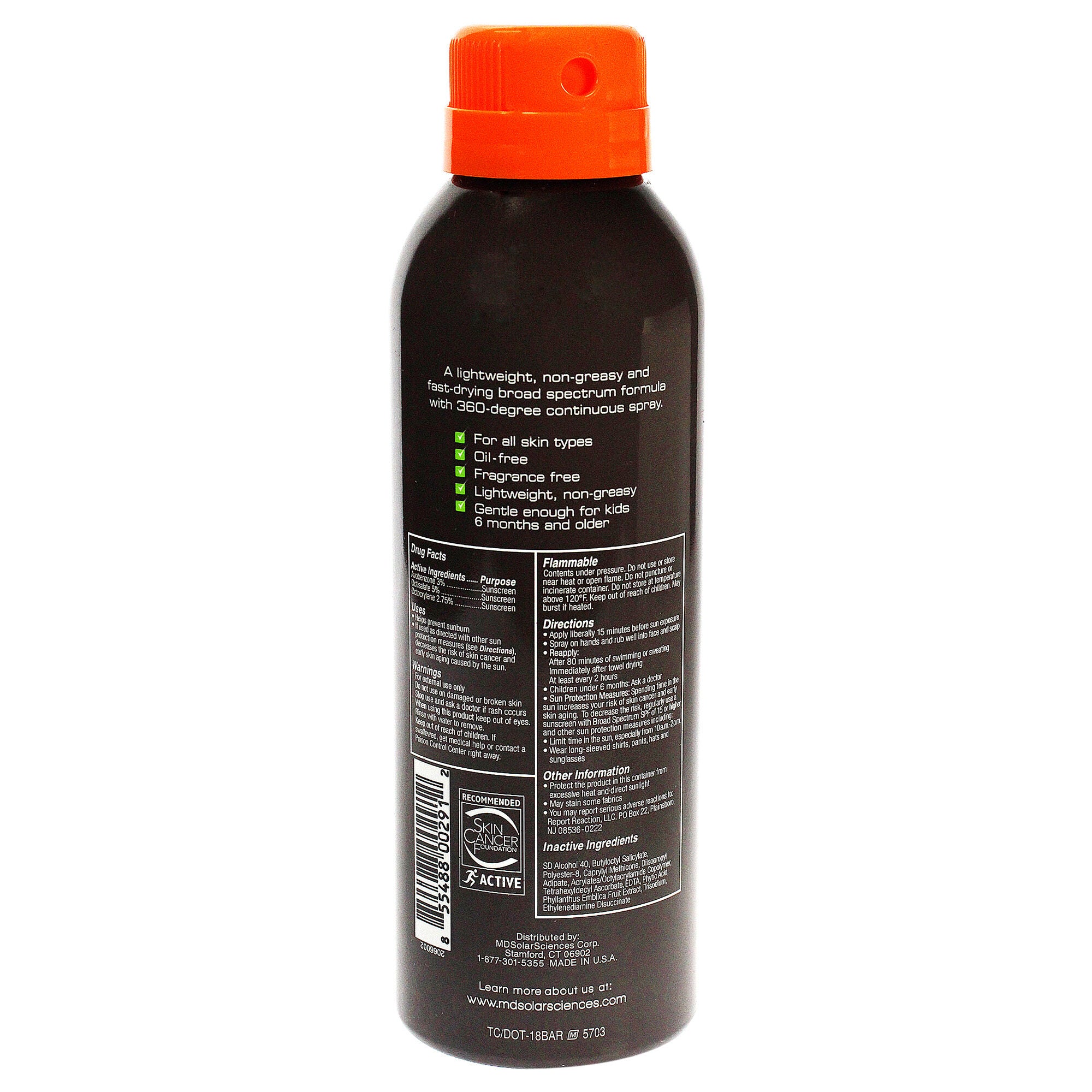 Quick Dry Body Spray SPF 40 by MDSolarSciences for Unisex - 5 oz Sunscreen, See Description, alternate image number 2