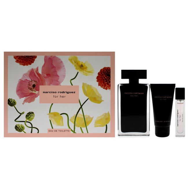 Narciso Rodriguez by Narciso Rodriguez for Women - 3 Pc Gift Set 3.3oz EDT Spray, 0.33oz EDT Purse Spray, 1.6oz Body Lotion, NA, hi-res image number null