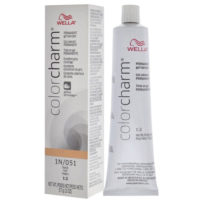 Color Charm Permanent Gel - 1N 051 Black by Wella for Unisex - 2 oz Hair Color, NA, alternate image number null