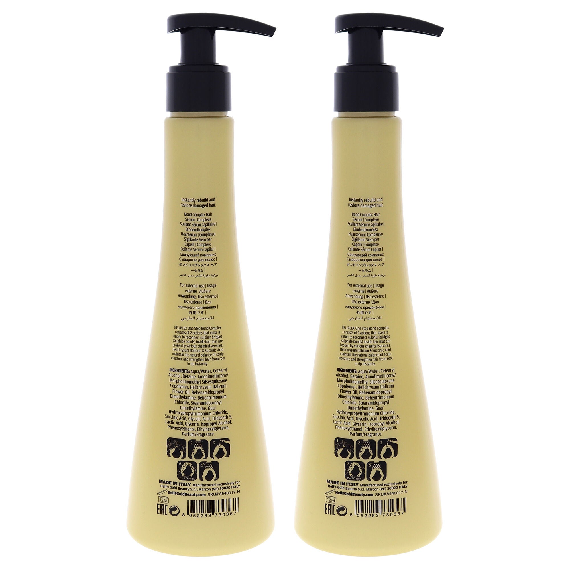 Heliplex One Step Hair Serum by Helis Gold for Unisex - 8.4 oz Serum - Pack of 3, See Description, alternate image number 2