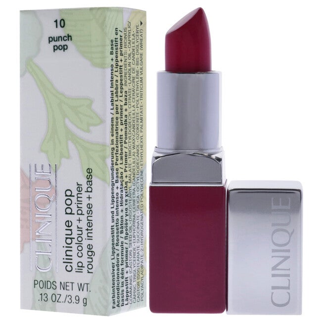 Clinique Pop Lip Colour Plus Primer - 10 Punch Pop by Clinique for Women - 0.13 oz Lipstick, NA, alternate image number null