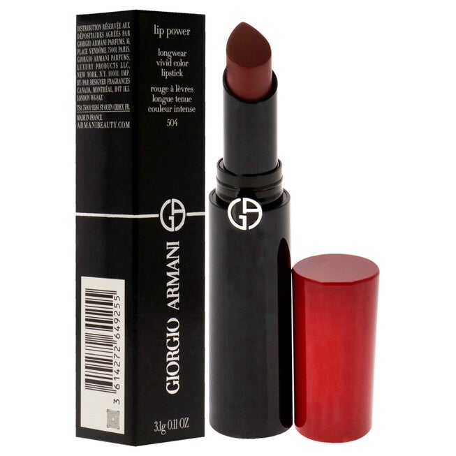 Lip Power Longwear Vivid Color Lipstick - 504 Flirt by Giorgio Armani for Women - 0.11 oz Lipstick, See Description, alternate image number 1