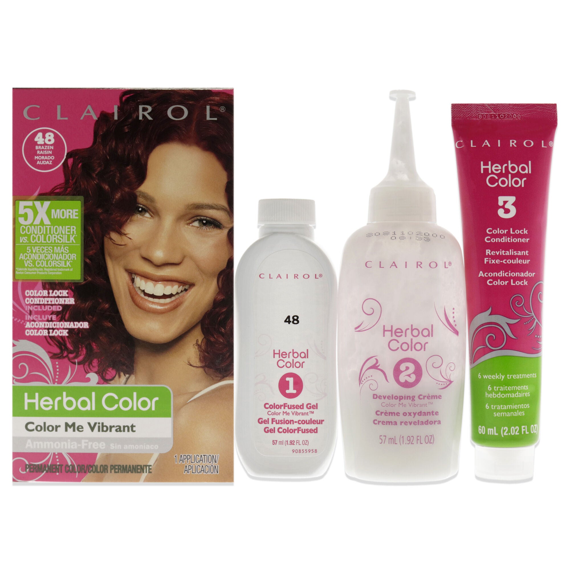 Herbal Essences Color Me Vibrant Permanent Color - 048 Brazen Raisin by Clairol for Unisex - 1 Application Hair Color, See Description, hi-res image number 0