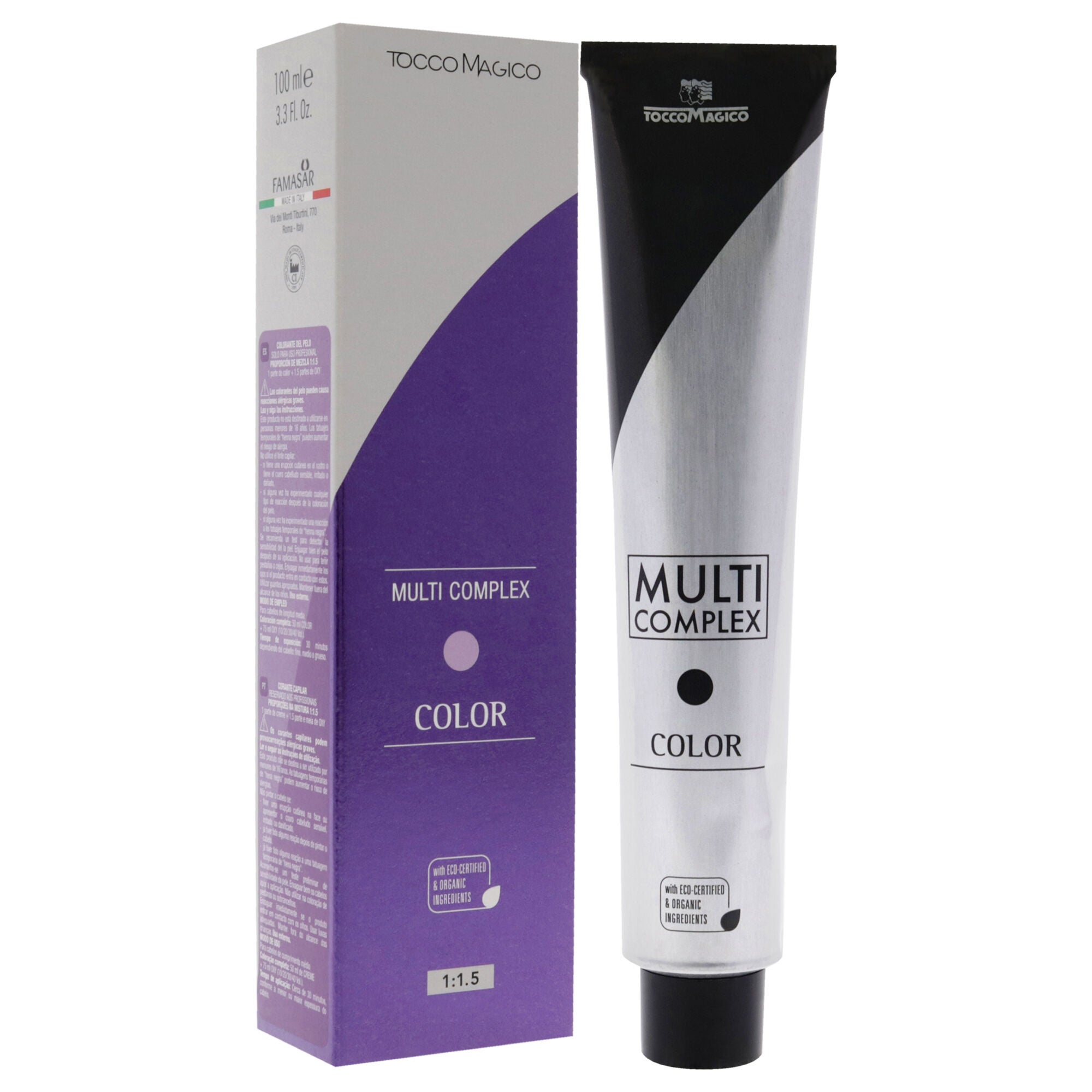 Multi Complex Permanet Hair Color - 5.67 Red Violet Light Chestnut by Tocco Magico for Unisex - 3.38 oz Hair Color, See Description, alternate image number 1