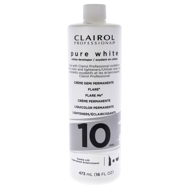 Pure White 10 Volume Creme Developer by Clairol for Unisex - 16 oz Lightener, NA, hi-res image number null