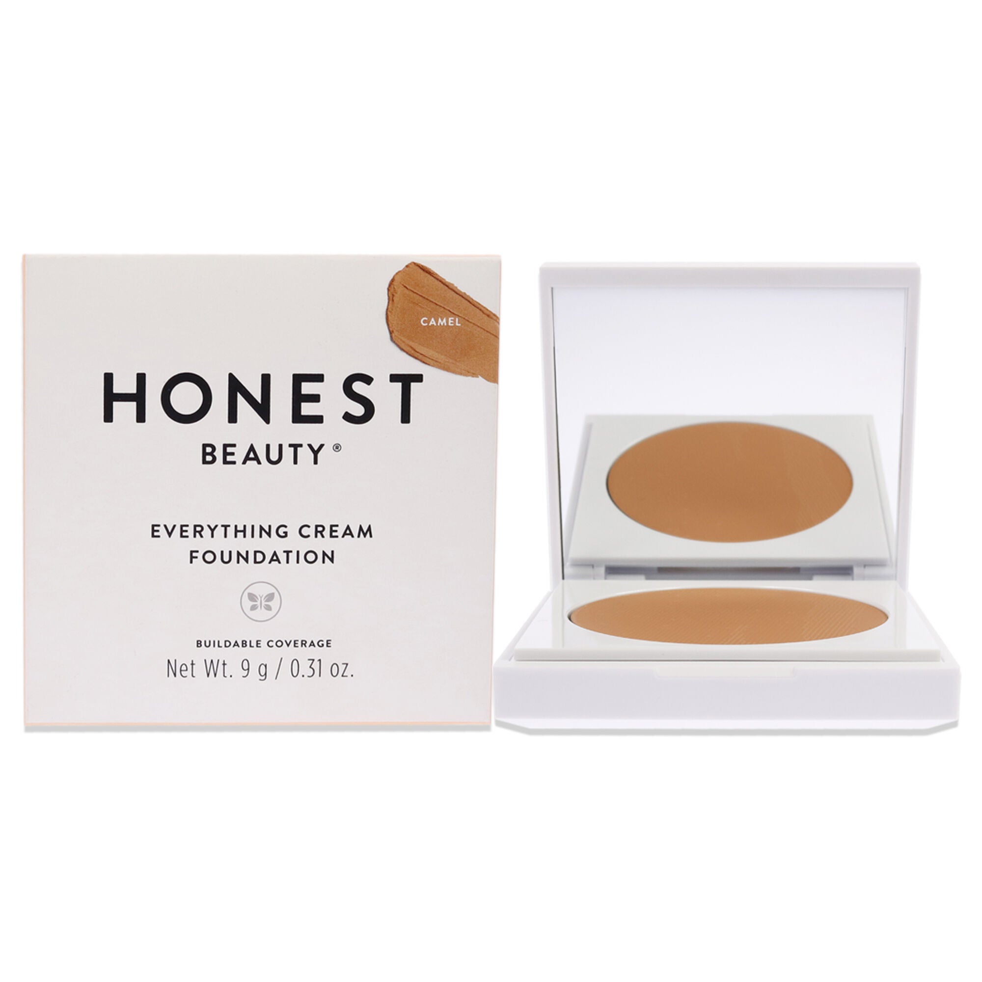 Everything Cream Foundation Compact - Camel by Honest for Women - 0.31 oz Foundation, See Description, hi-res image number 0