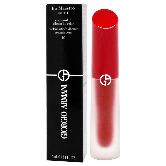 Lip Maestro Satin Long-Lasting Lipstick - 10 In Love by Giorgio Armani for Women - 0.13 oz Lipstick, NA, alternate image number null