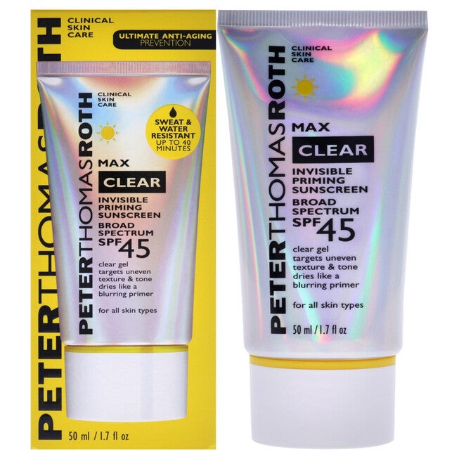 Clear Invisible Priming Sunscreen SPF 45 by Peter Thomas Roth for Unisex - 1.7 oz Sunscreen, , alternate image number null