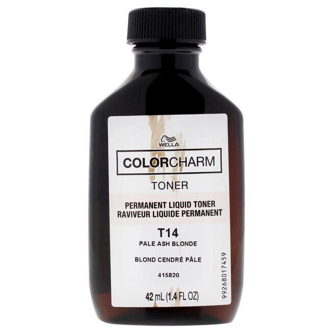 Color Charm Permanent Liquid Toner - T14 Pale Ash Blonde by Wella for Unisex - 1.4 oz Toner, NA, alternate image number null
